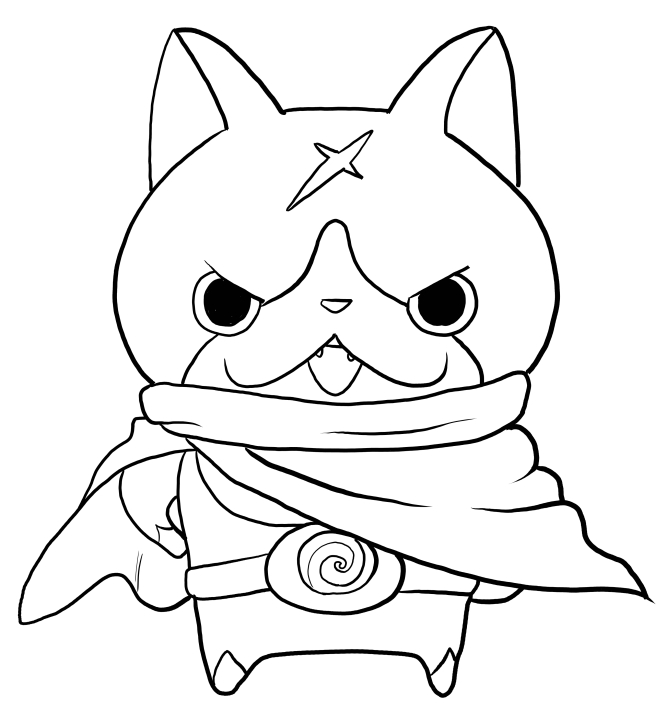 667x709 Hovernyan From Yo Kai Watch Coloring Pages
