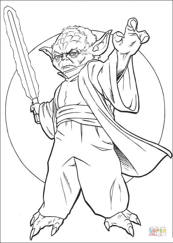 567x794 Plo Koon Coloring Pages Master Yoda Coloring Page Free Printable