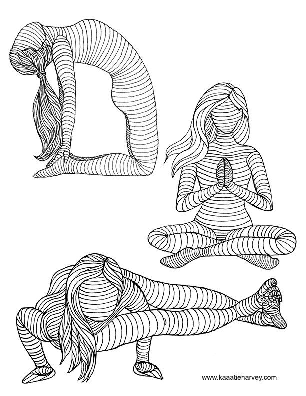 612x792 Fresh Yoga Coloring Book