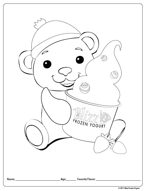 613x792 Yogurt Coloring Page
