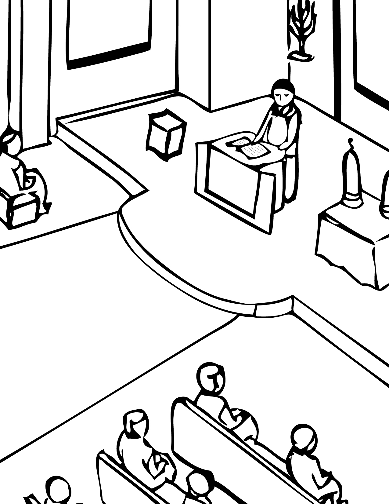 1275x1650 Yom Kippur Coloring Page