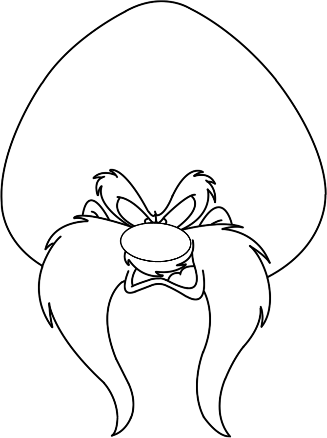 670x897 Face Of Yosemite Sam Coloring Pages