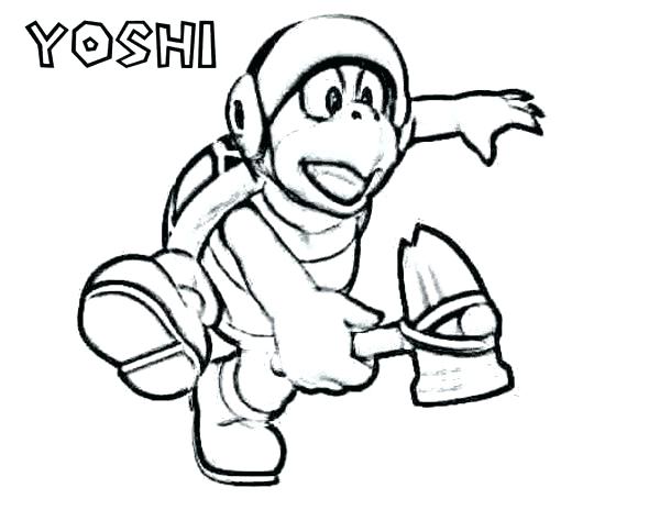 600x464 Yoshi Coloring Pictures Coloring Page Coloring Pages In Kart
