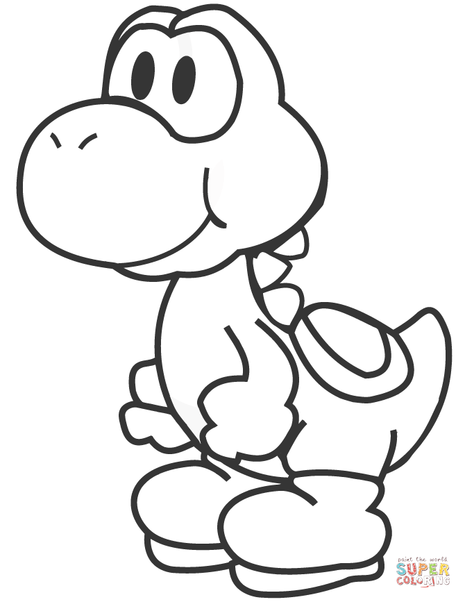 670x867 Yoshi Coloring Page Free Printable Pages In Decor
