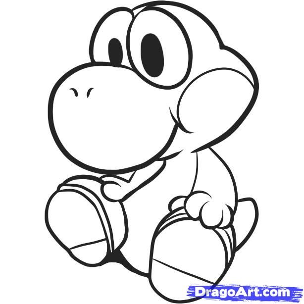 614x614 Yoshi Coloring Pages Coloring Pages Yoshi, Craft