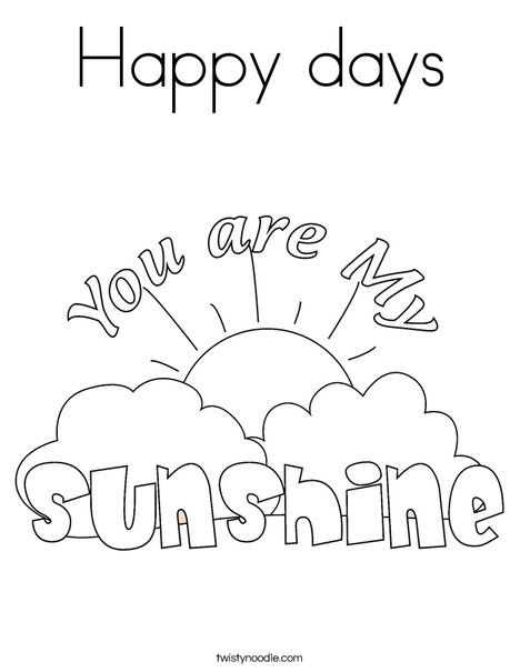 468x605 Happy Days Coloring Page