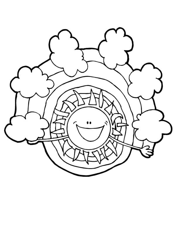 600x776 Meet My Friend Rainbow Say The Sun Coloring Page