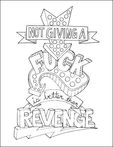 389x504 Adult Coloring Book Pages Swear Words