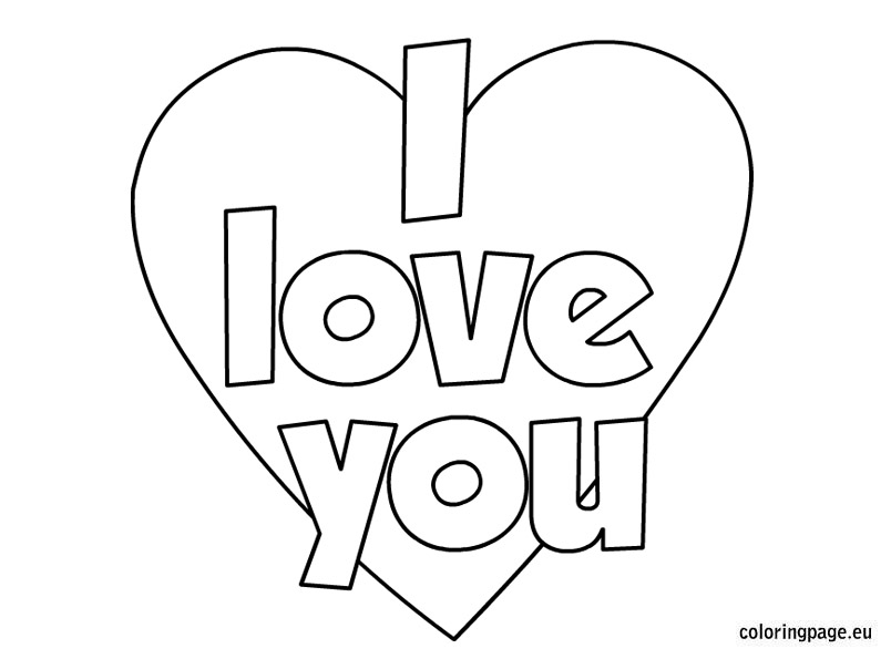 804x595 I Love You Heart Coloring Pages Valentines Day I Love You Coloring