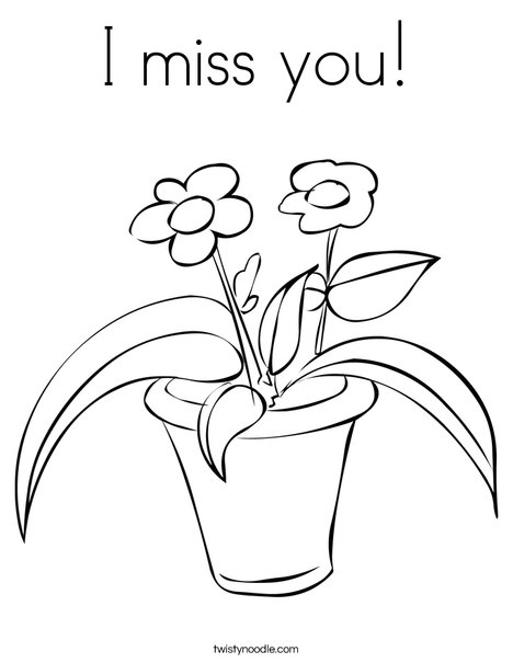 468x605 I Miss You Coloring Page
