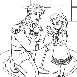 308x308 Lovely Elsa Coloring Pages For Girls