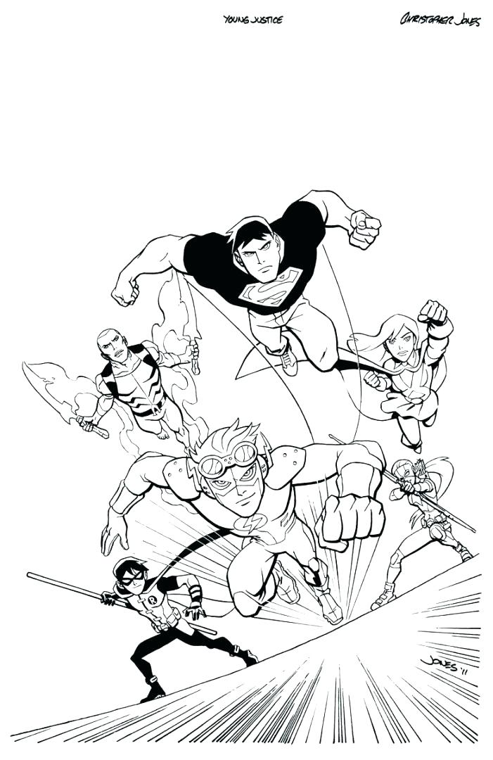 701x1080 Young Justice Coloring Pages