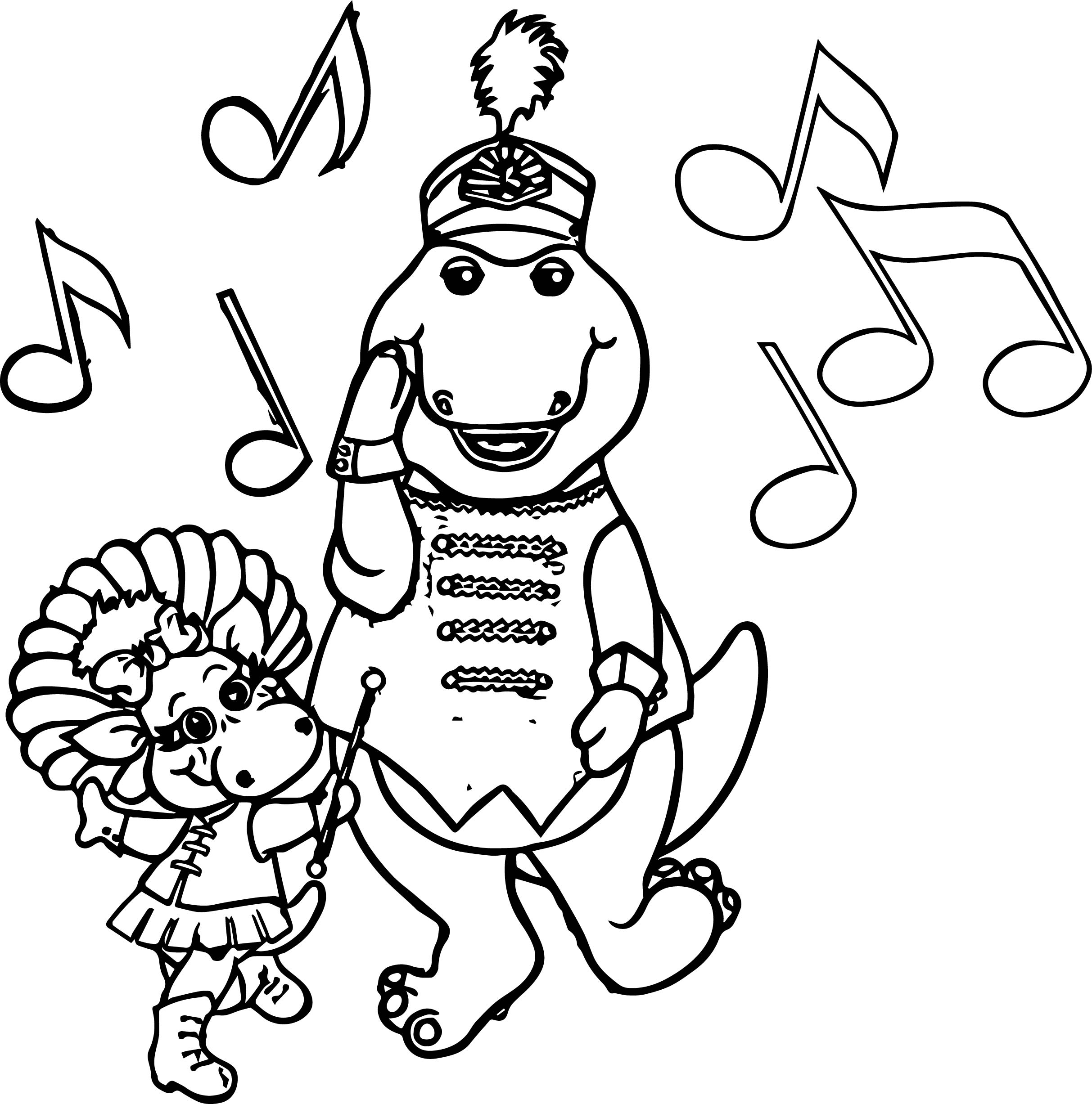 2426x2454 Marvelous Barney Coloring Pages Episode Color Youtube