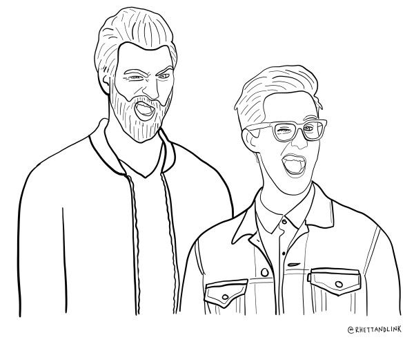 600x495 Rhett And Link Coloring Page