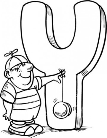 361x465 Letter Y Is For Yo Yo Coloring Page Free Printable Just