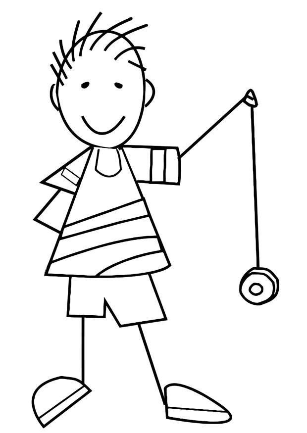 620x875 Coloring Page Boy With Yo Yo