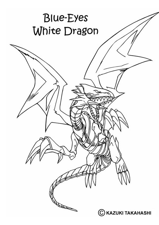 601x850 White Dragon Coloring Page