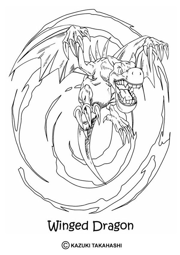 601x850 Yu Gi Oh Coloring Page! Enjoy Coloring The Winged Dragon Coloring