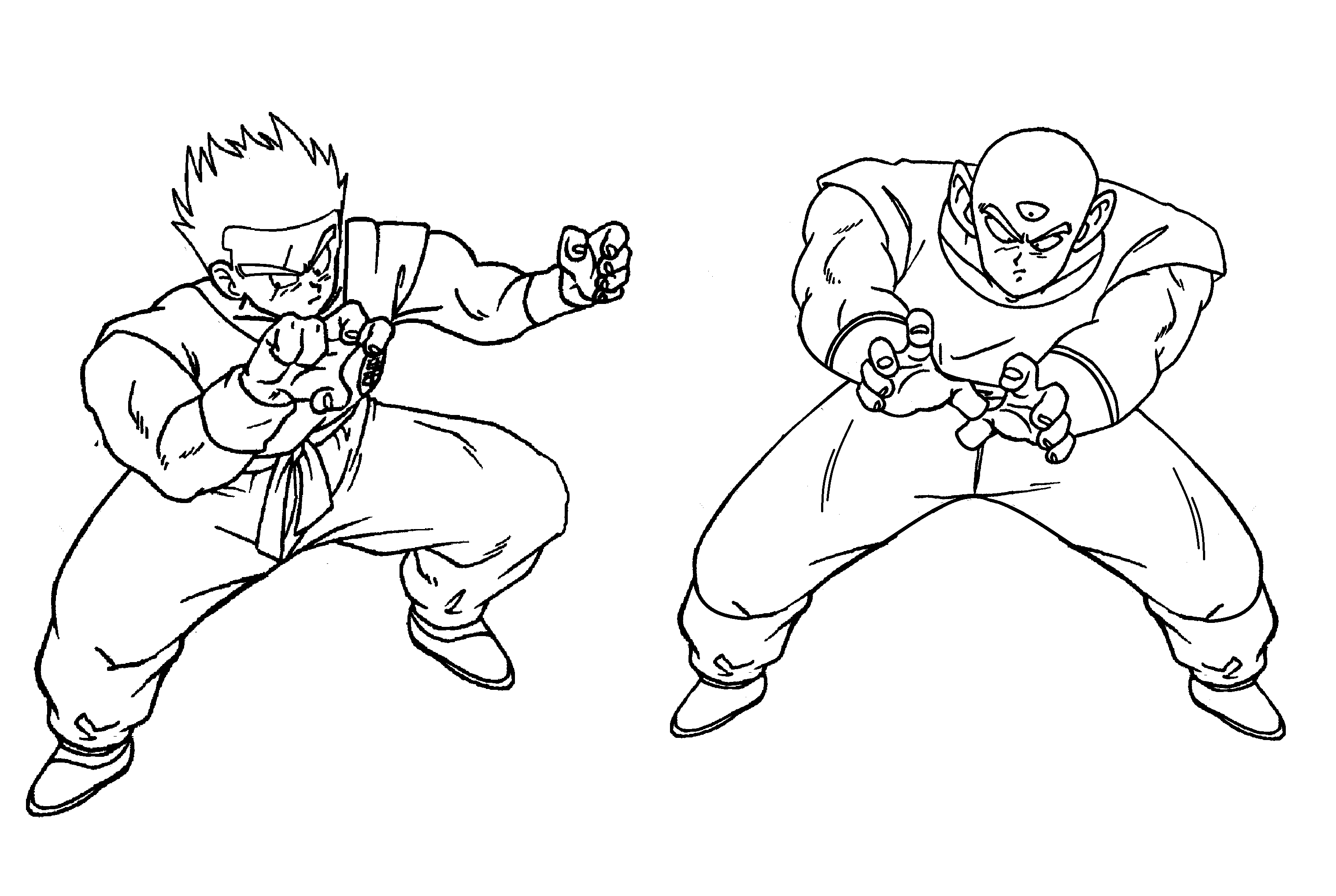 3033x2034 Dragon Ball Z Coloring Page Tv Series Coloring Page