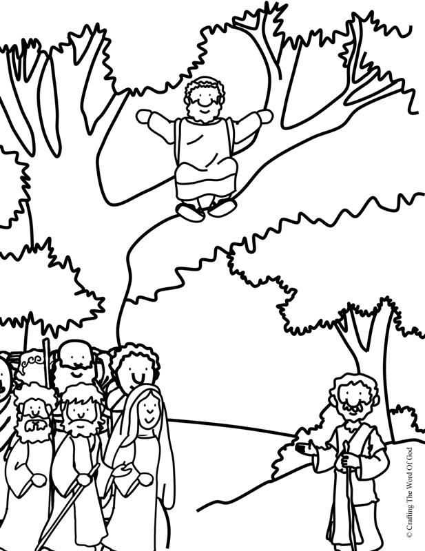 617x800 Zacchaeus Coloring Page