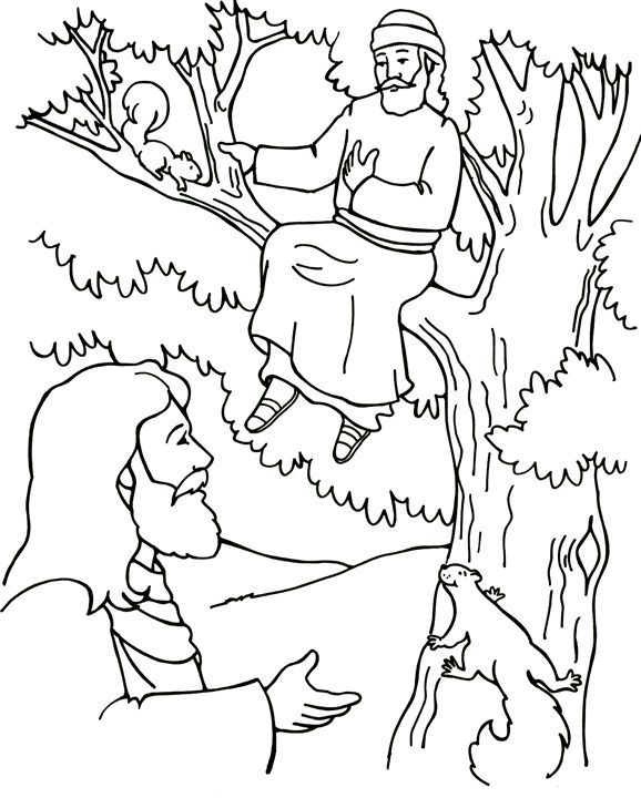 578x720 Zacchaeus Coloring Page Pages For Preschoolers Bible