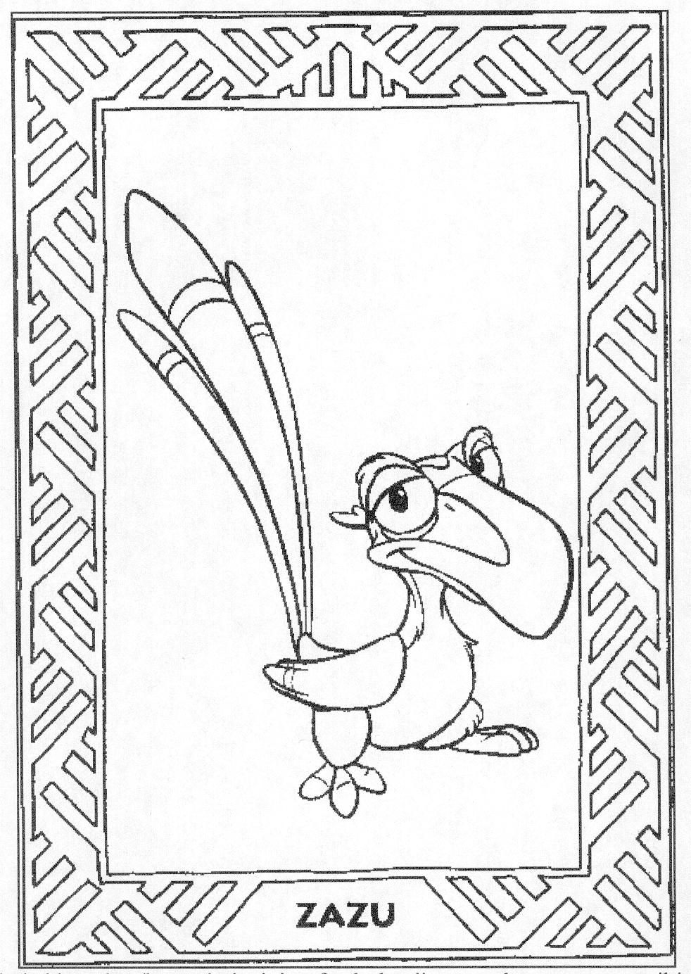 982x1384 Lion King Coloring Pages Zazu