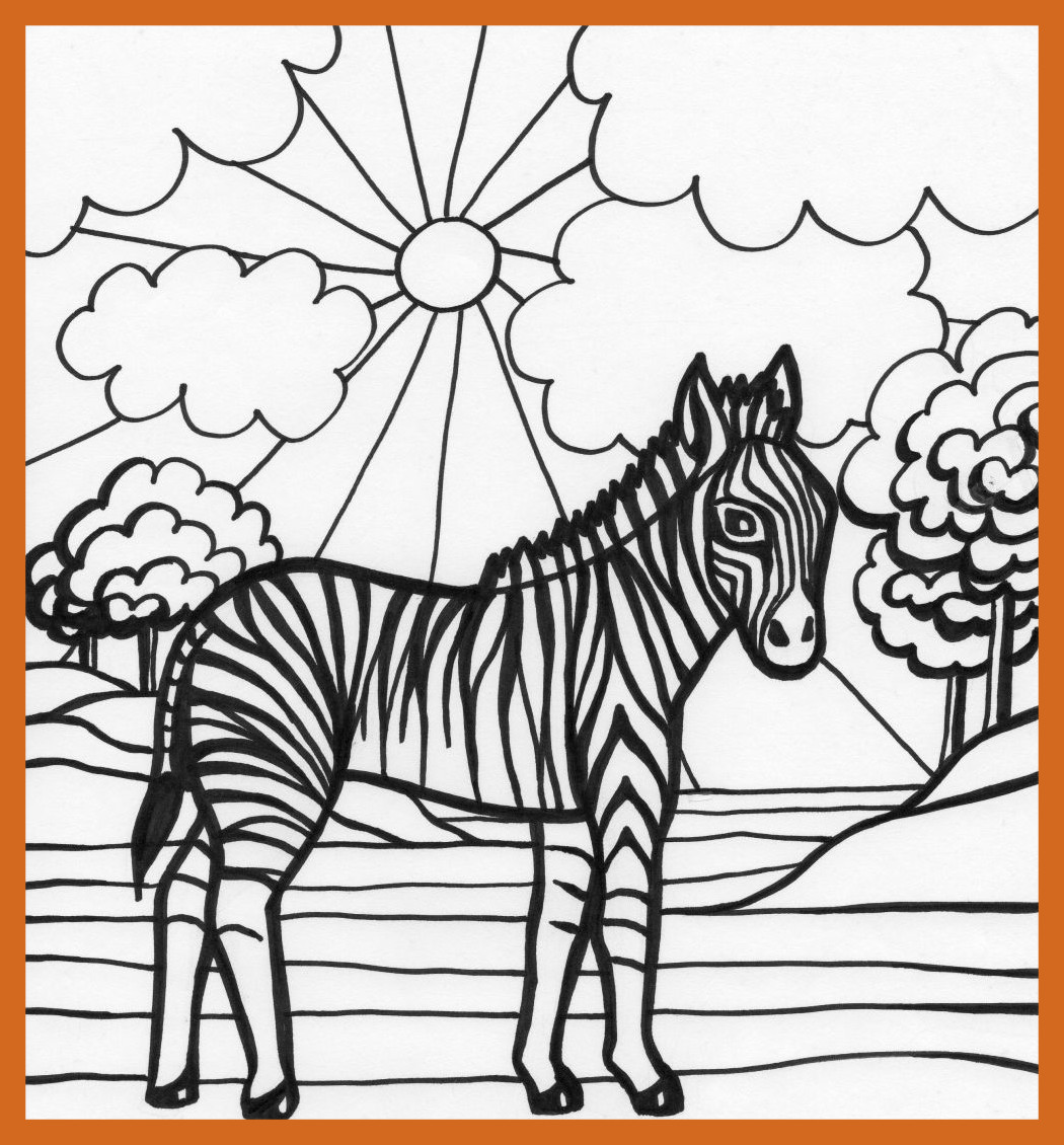 1050x1130 Marvelous Cute Baby Zebra Coloring Page Clipart Picture