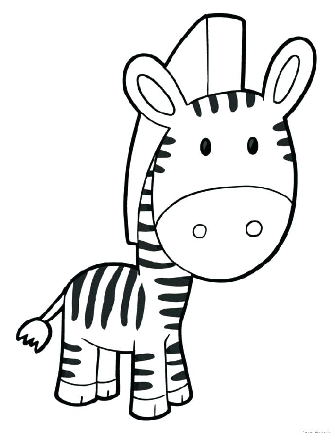 687x889 Zebra Coloring Page Printable Zebra Pictures Medium Size