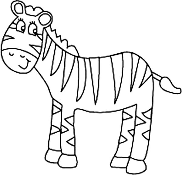 600x578 Zebra Coloring Page Zebra Coloring Pages For Preschooler