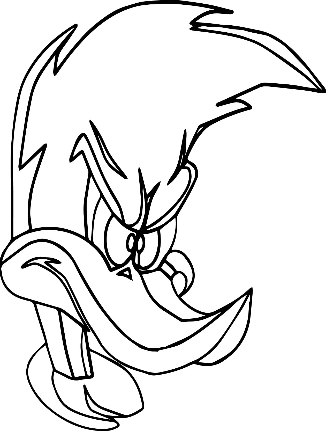 1261x1665 Woody Woodpecker Angry Face Coloring Page Wecoloringpage