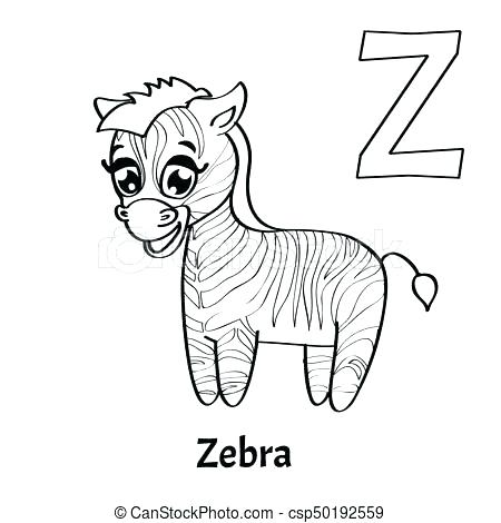 450x470 Zebra Coloring Pages Pdf Z Coloring Page Vector Alphabet Letter Z