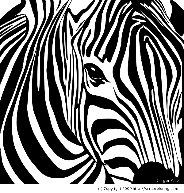 600x630 Zebra Head Coloring Page Coloring Pages Mosaics
