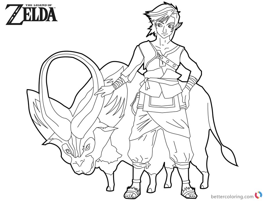 920x700 Legend Of Zelda Coloring Pages Link With Ganon