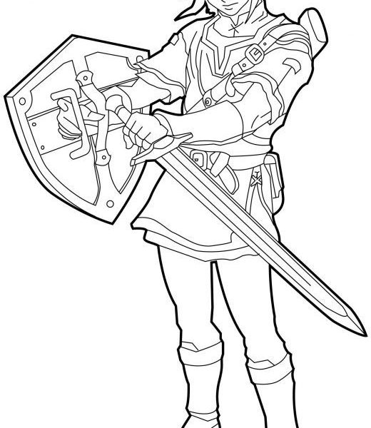 Zelda Link Coloring Pages at GetDrawings | Free download