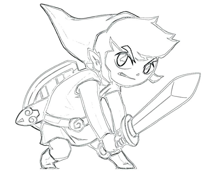 736x613 Legend Of Zelda Link Coloring Pages