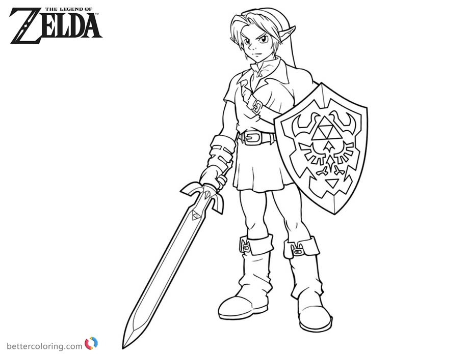 920x700 Link From Legend Of Zelda Coloring Pages