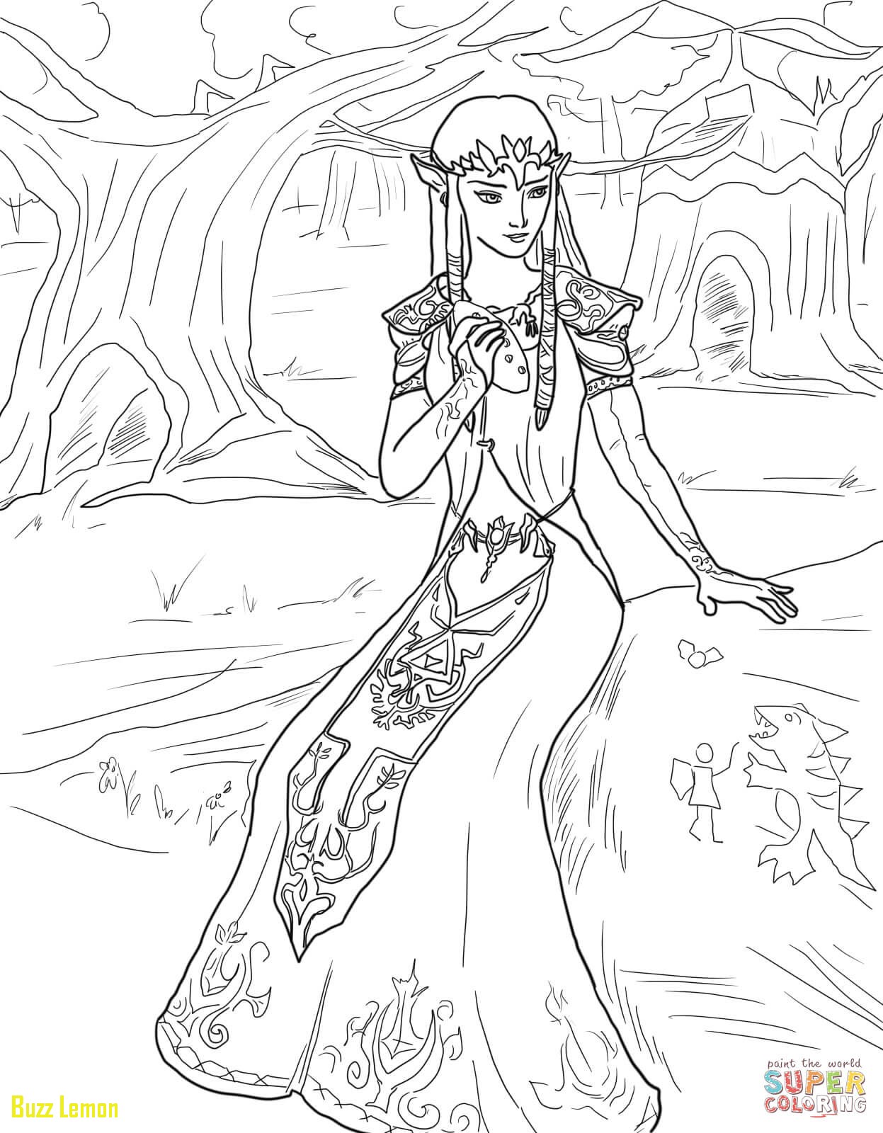 1247x1600 New Coloring Page Zelda Buzz Coloring