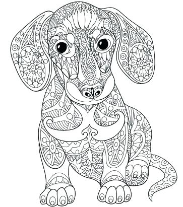 363x411 Dachshund Coloring Pages Dachshund Coloring Pages Adult Colouring