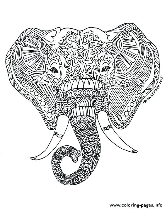 570x713 Elephant Coloring Pages For Kids