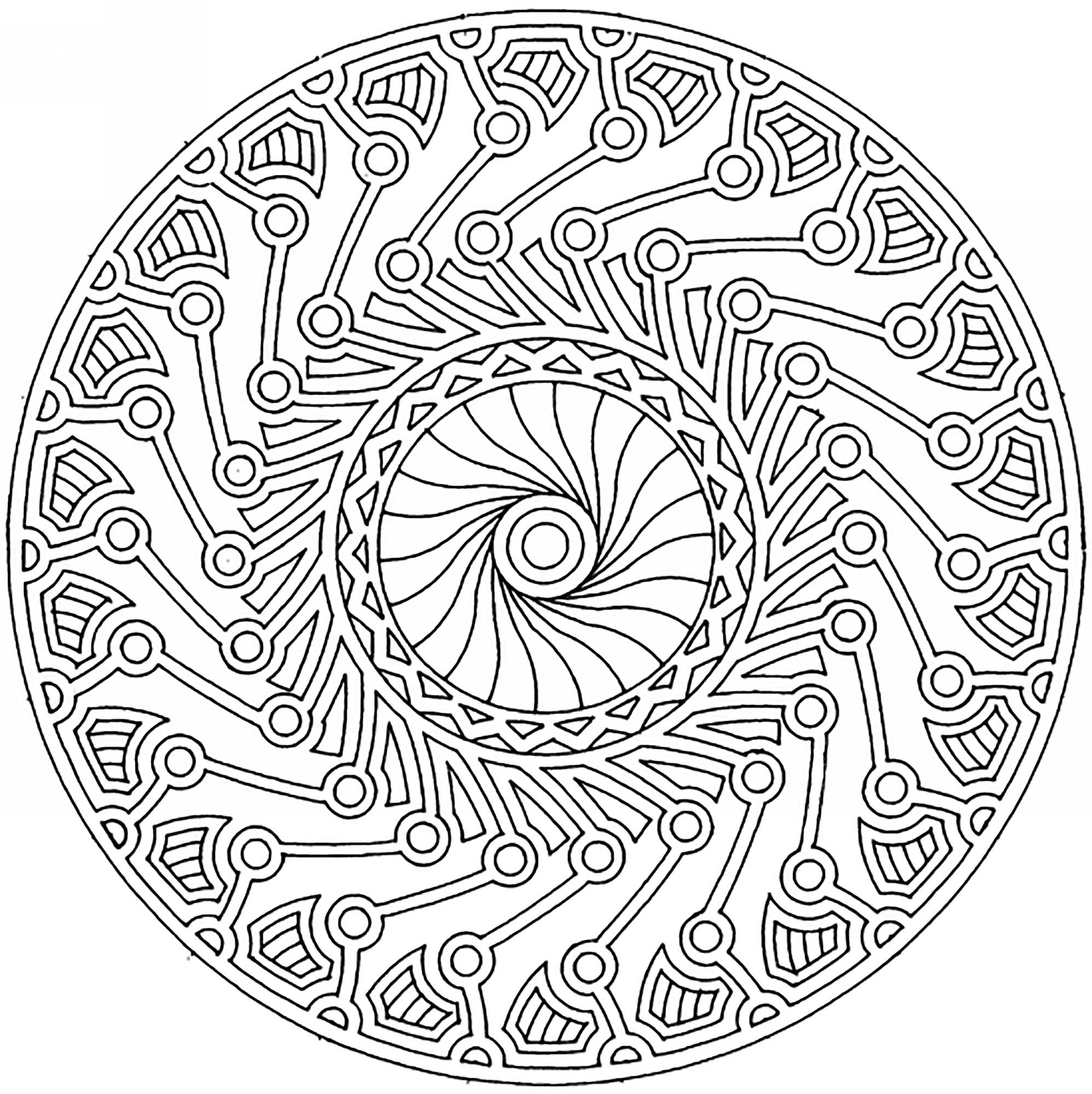 1996x2000 Terrific Adult Coloring Pages Mandala Heart Fleurs Zen