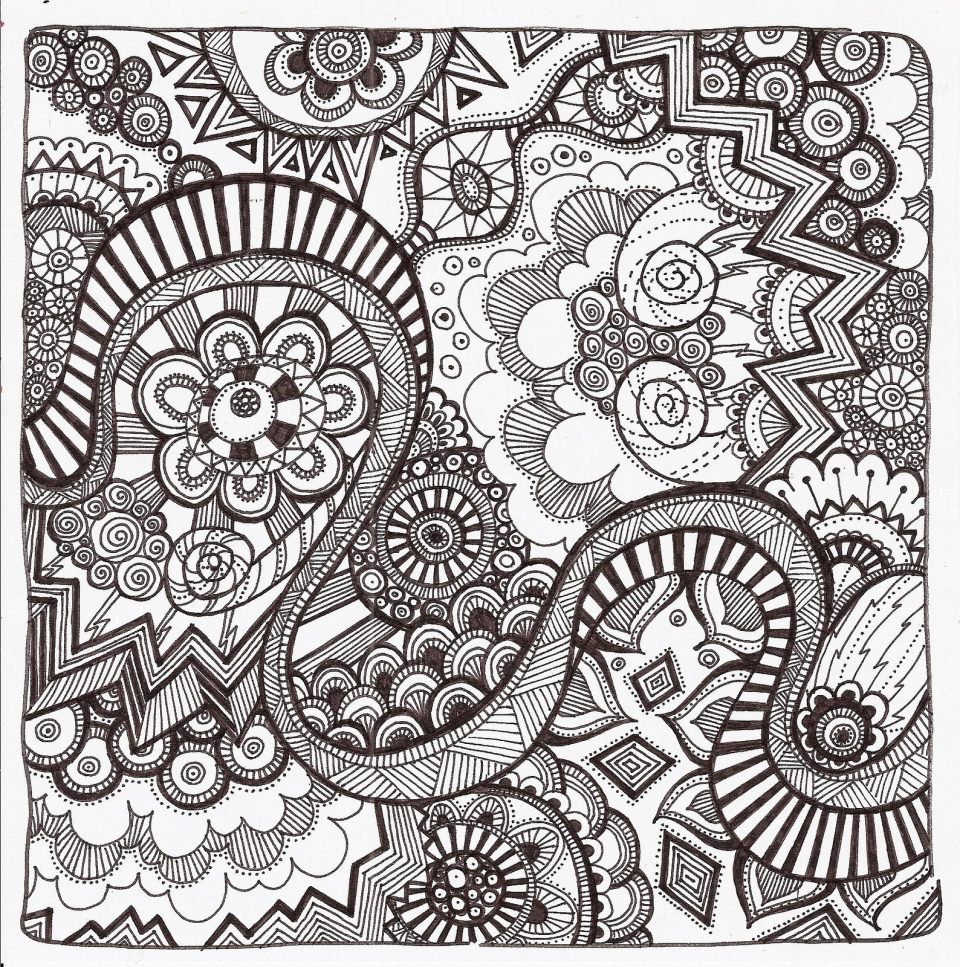 960x967 Zen Coloring Pages Online To Print Zentangle Zendoodleree