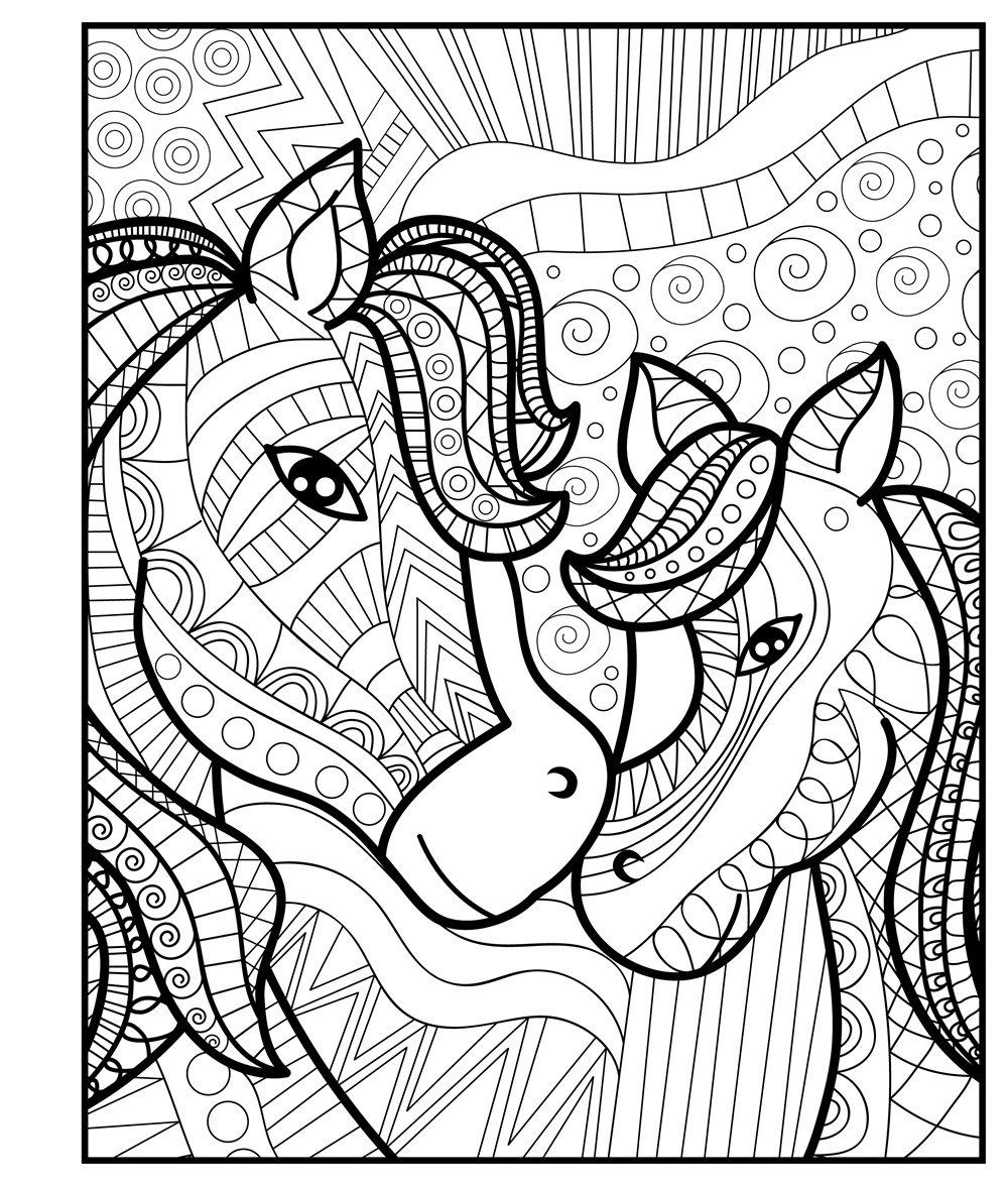 1000x1176 Zendoodle Coloring Baby Animals Adorable Critters