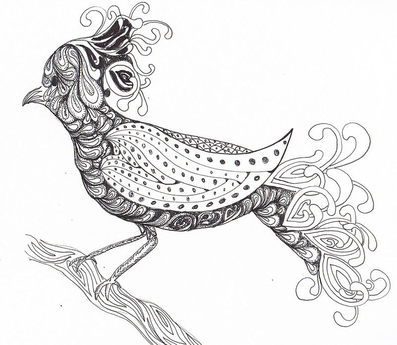 800x695 Zentangle Coloring Pages Animals
