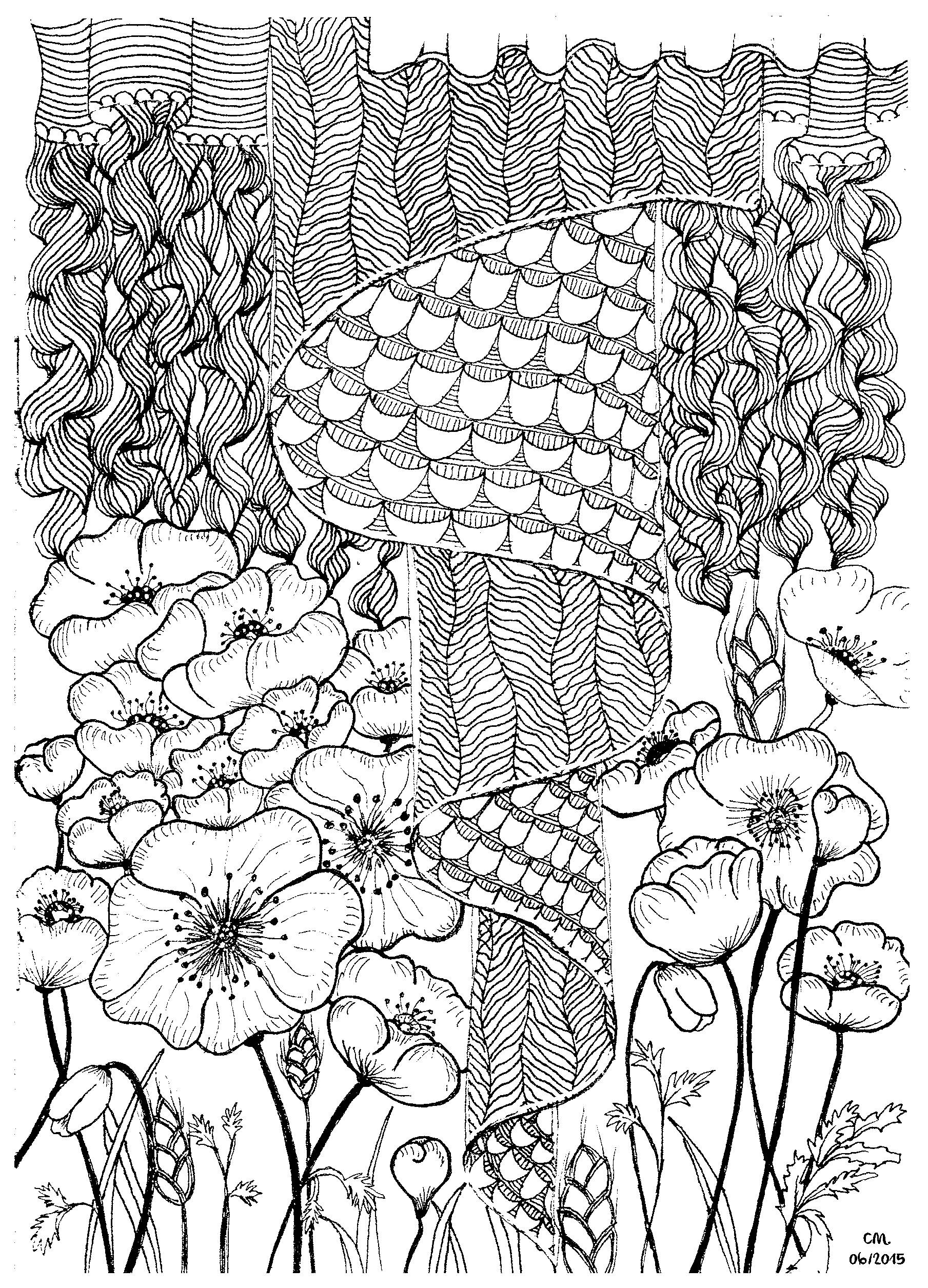 1809x2511 Zentangle Coloring Pages Tree Printable