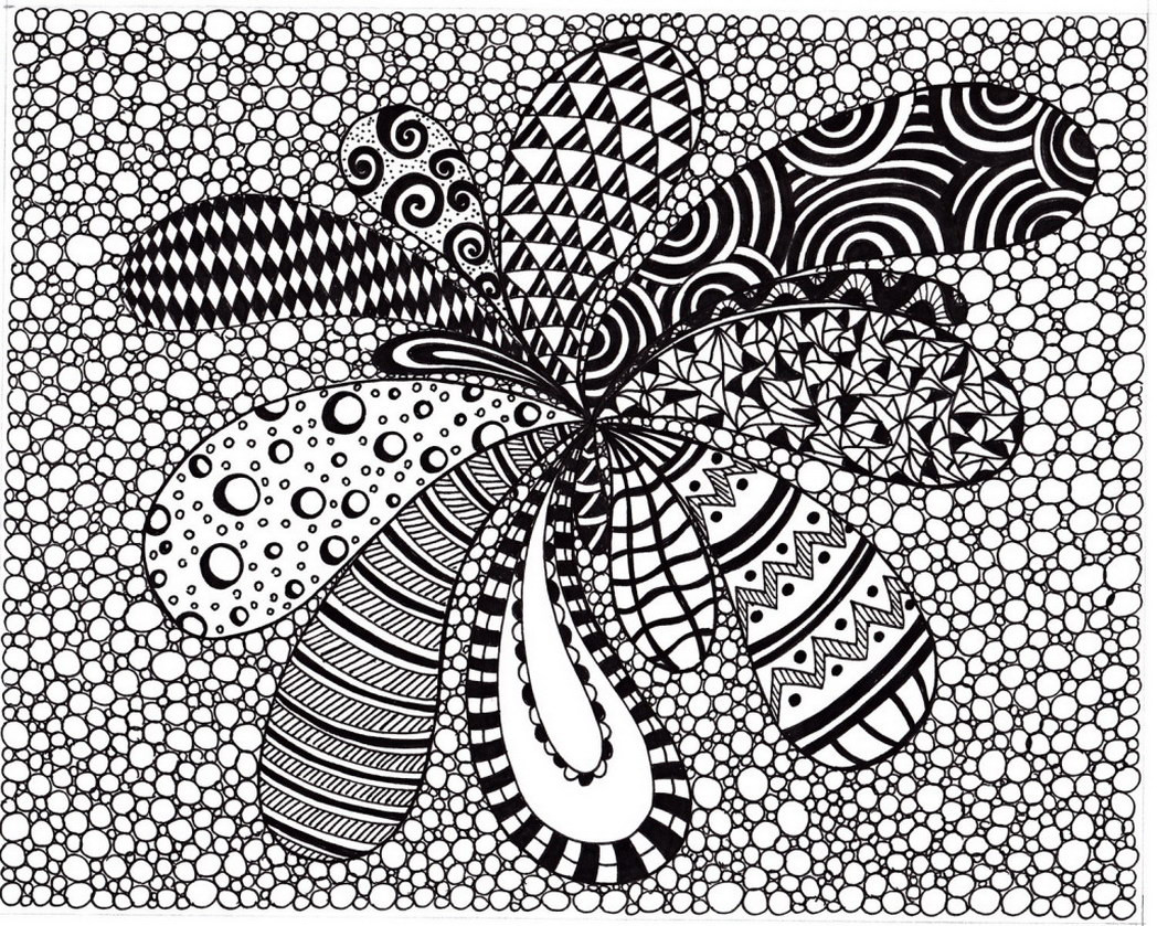 1048x839 Excellent Abstract Zentangle Coloring Pages With Printable Lovely