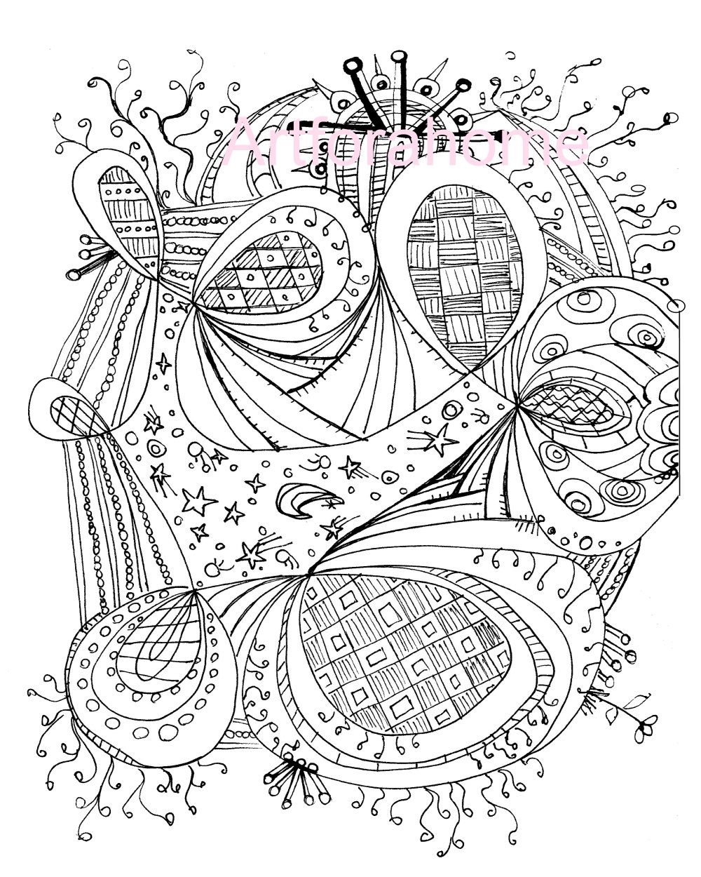 1000x1250 Image Detail For Zentangle Coloring Page, Printable, Download