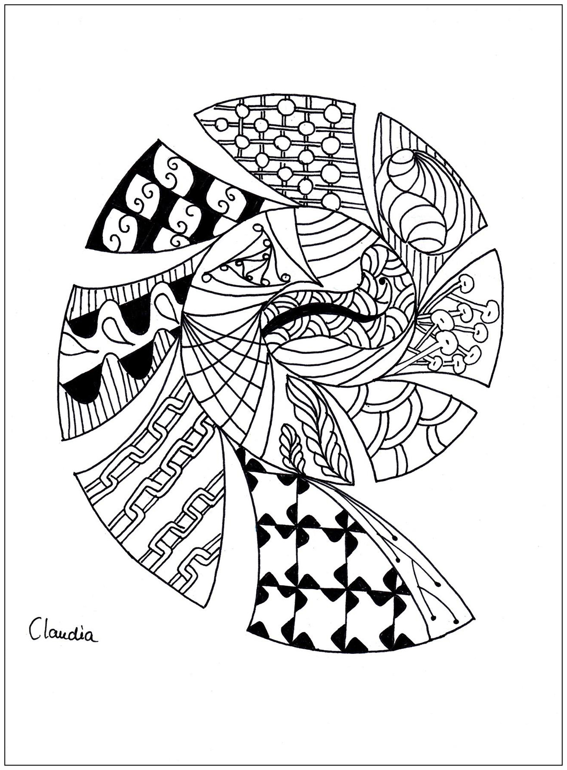 1828x2483 Simple Zentangle Coloring Pages Collection