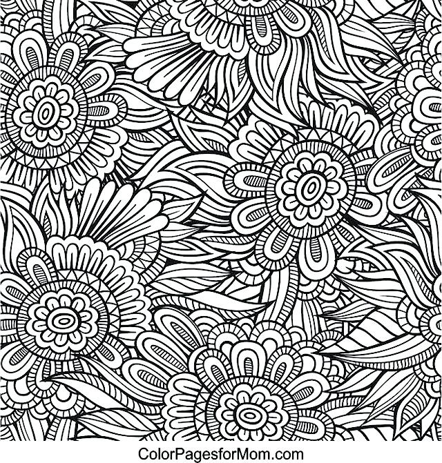 Zentangle Flowers Coloring Pages at GetDrawings | Free download