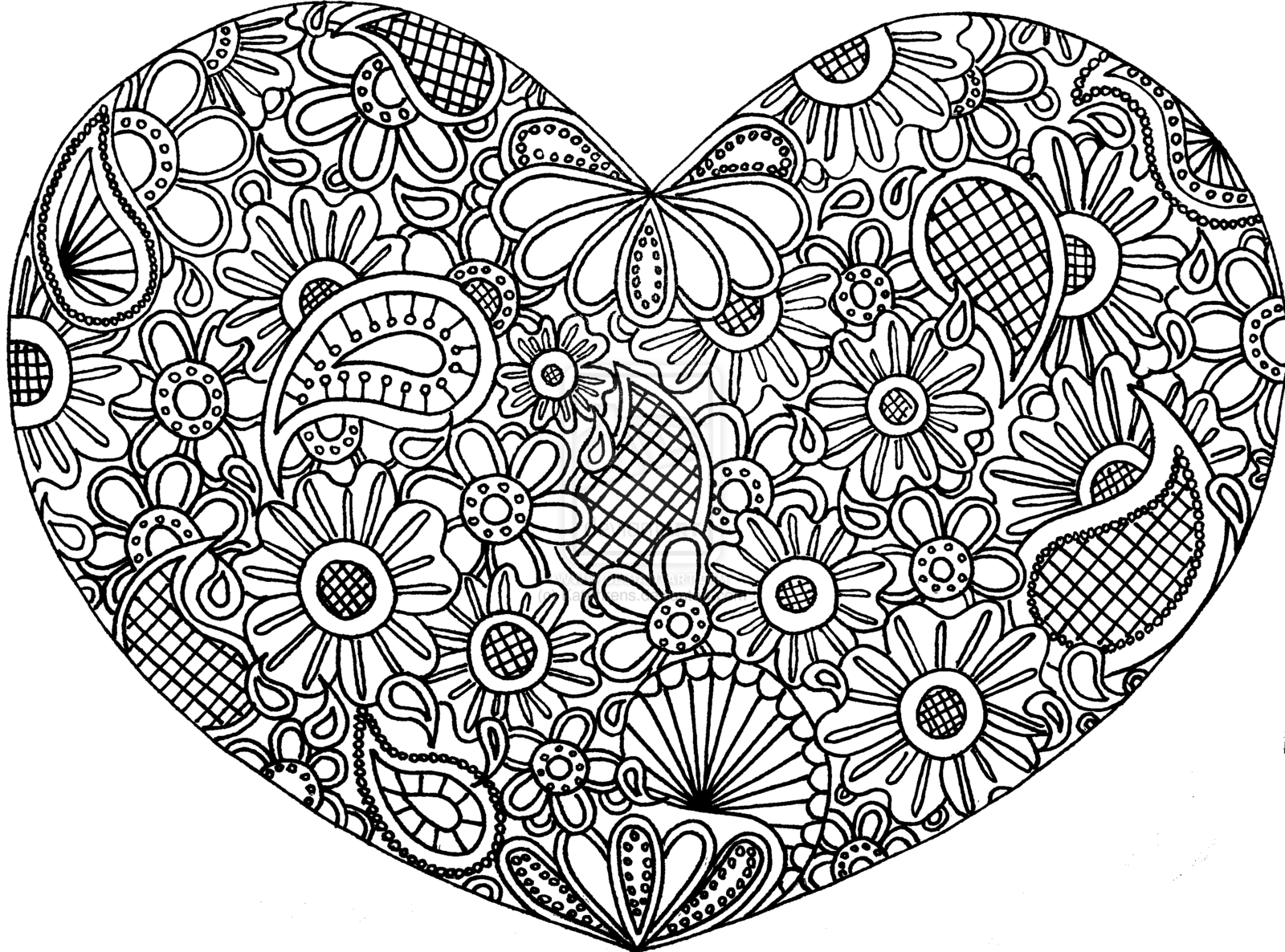 1600x1186 Free Zentangle Coloring Pages Colored Zentangles Hearts Doodle Art