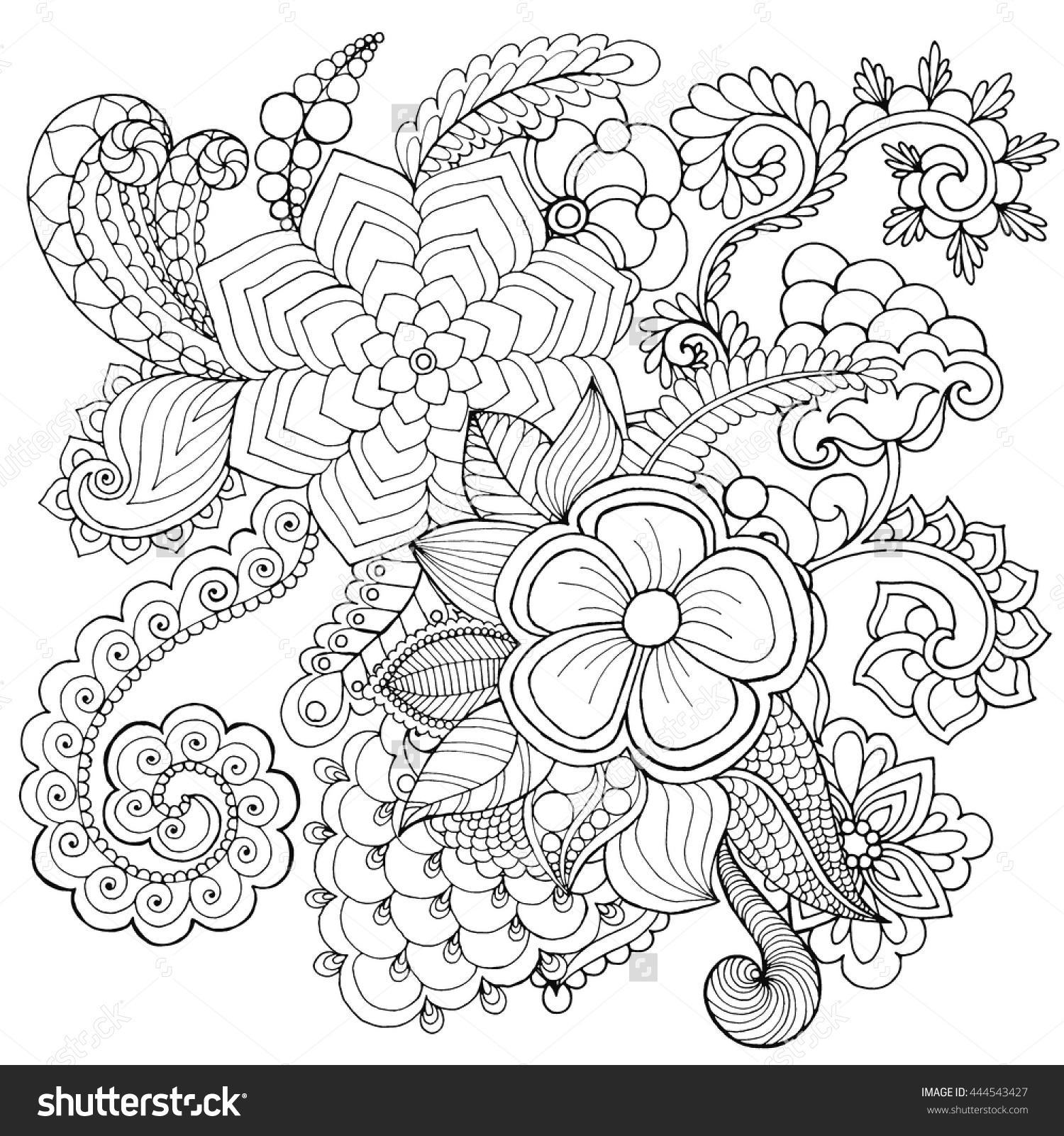 1500x1600 Astonishing Zentangle Flower Coloring Page Fun Picture Of Styles